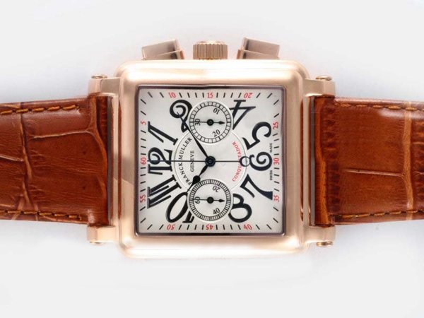 Franck Muller Conquistador Cortez 10000-CC White Dial Square Manual Winding Watch watches