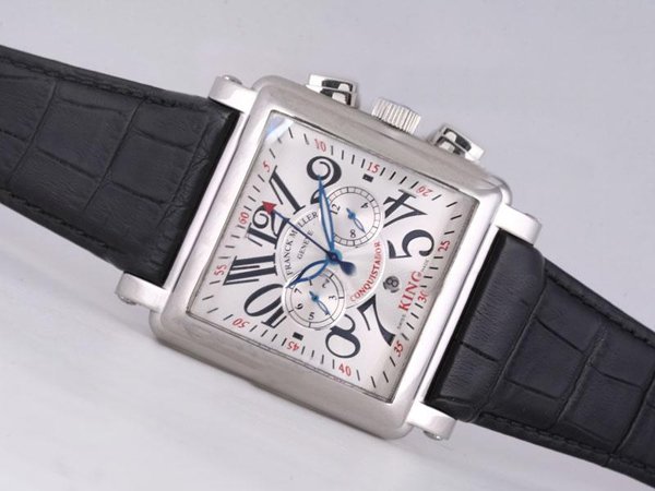 Franck Muller King Conquistador 10000-CC Automatic White Dial Square Watch watches