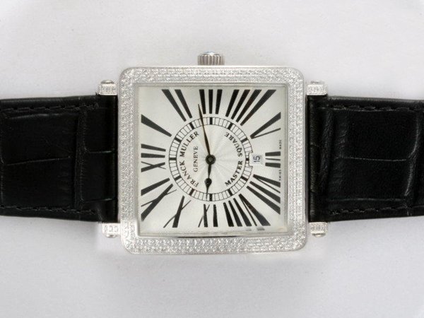 Franck Muller Master Square Diamond 6000 K XL Quartz White Dial Watch watches