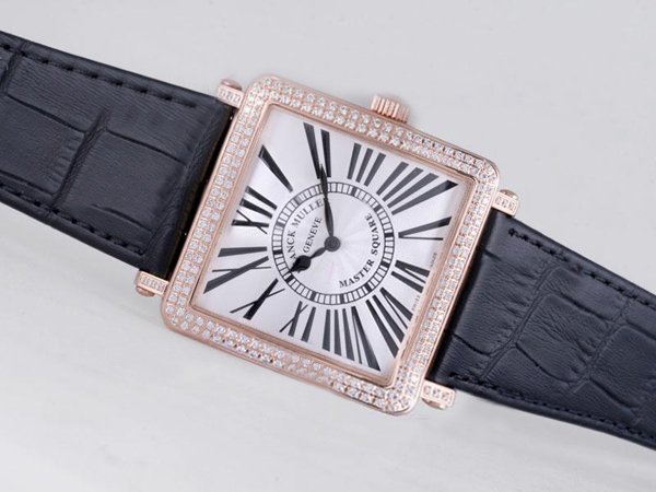 Franck Muller Master Square Diamond 6002 L QZ Mens 42x42mm Watch watches