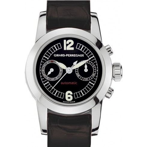 Girard Perragaux Collection Lady 18kt White Gold Black Leather Ladies Watch 80450.0.53.6056 watches