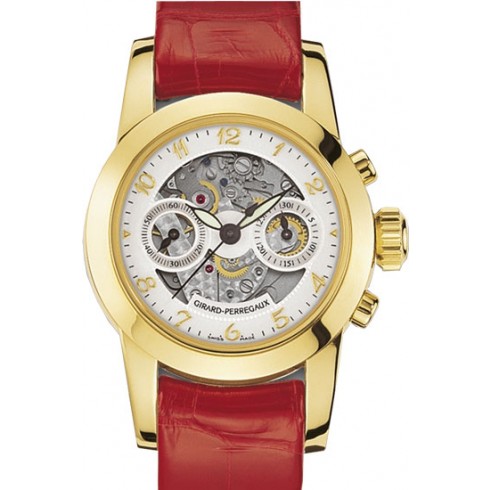 Girard Perragaux Collection Lady 18kt Yellow Gold Brown Leather Ladies Watch 80450.0.51.1171 watches