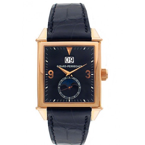 Girard Perregaux Vintage 1945 18kt Rose Gold Black Leather Men's Watch 25800-0-52-645 watches