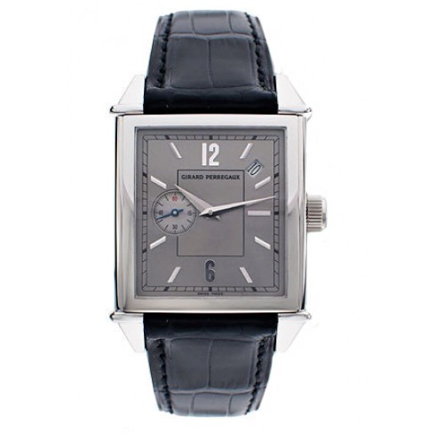 Girard Perregaux Vintage 1945 Stainless Steel Black Leather Men's Watch 25830-0-11-2142 watches