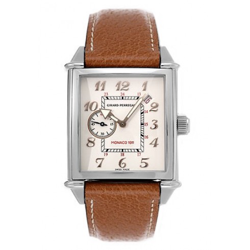 Girard Perregaux Vintage 1945 Stainless Steel Brown Leather Men's Watch 25830-11-821-TDCA watches