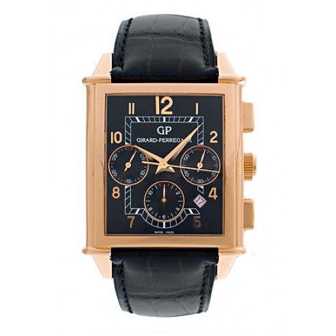 Girard Perregaux Vintage 1945 18kt Rose Gold Black Leather Men's Watch 25840-0-52-6056 watches