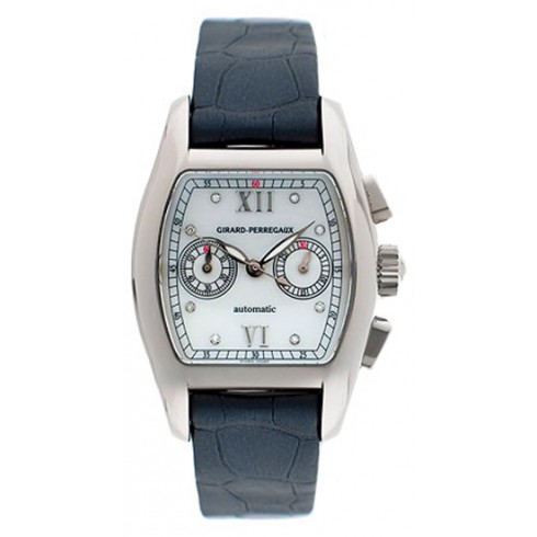 Girard Perregaux Richeville Diamond 18kt White Gold Brown Leather Ladies Watch 26500-0-53-72M7 watches