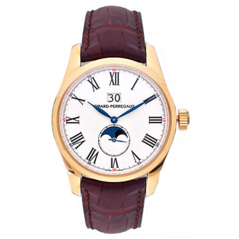 Girard Perregaux Classic Elegance 18kt Rose Gold Brown Leather Men's Watch 49530-0-52-7437 watches