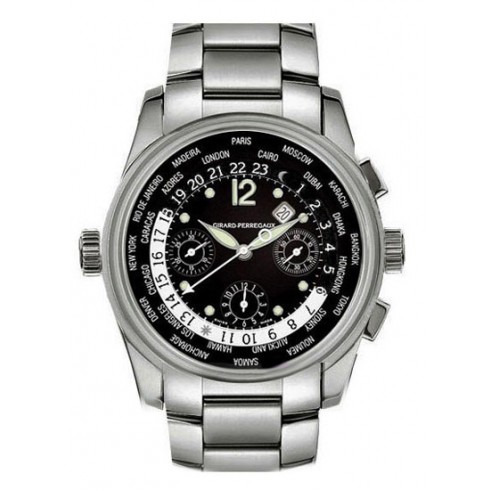 Girard Perragaux Worldwide Time Control Titanium Men's Watch 49800-T-21-6046 watches