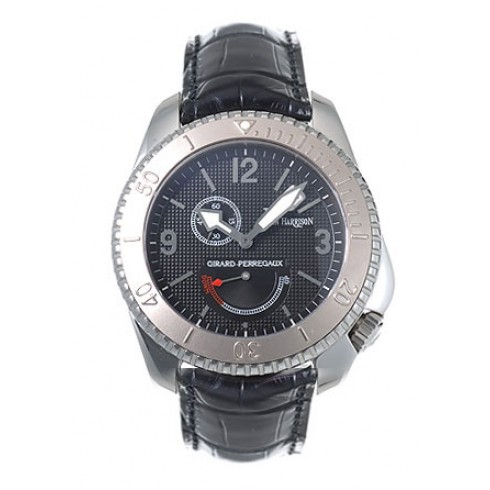Girard Perregaux Seahawk II Stainless Steel Black Leather Men's Watch 49910-0-58-6546 watches