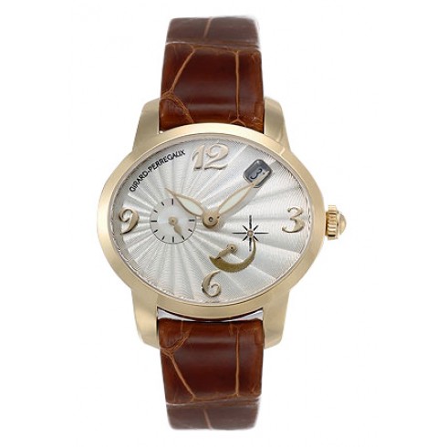 Girard Perregaux Cats Eye 18kt Yellow Gold Brown Leather Ladies Watch 80480-0-51-1151 watches