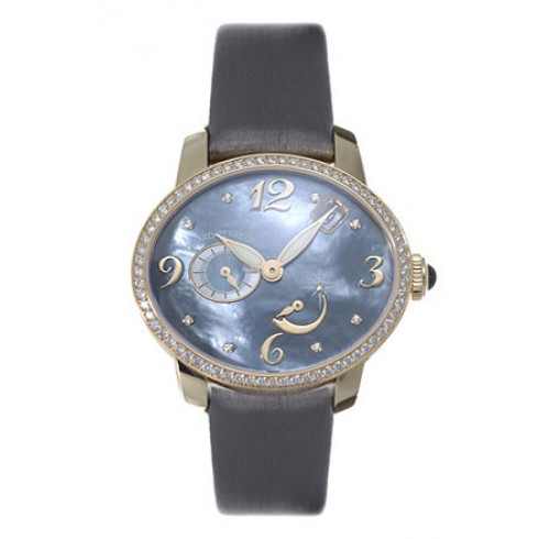 Girard Perregaux Cats Eye Diamond 18kt Yellow Gold Brown Satin Ladies Watch 80480-D51-A261-KK2 watches