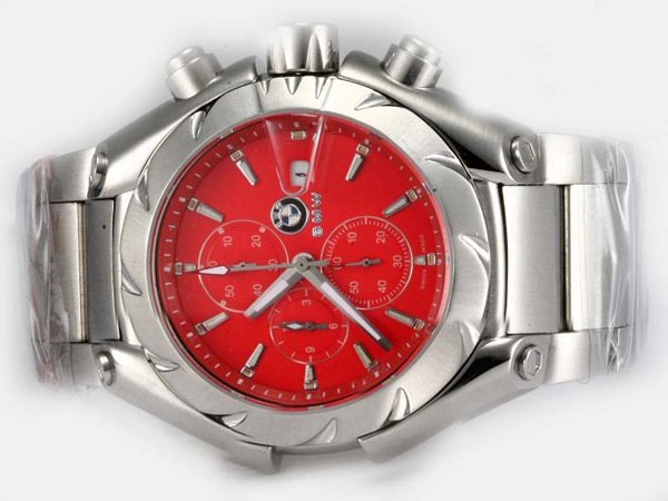Girard Perregaux Classique Elegance 24990 44mm Red Dial Quartz Chronograph Watch watches