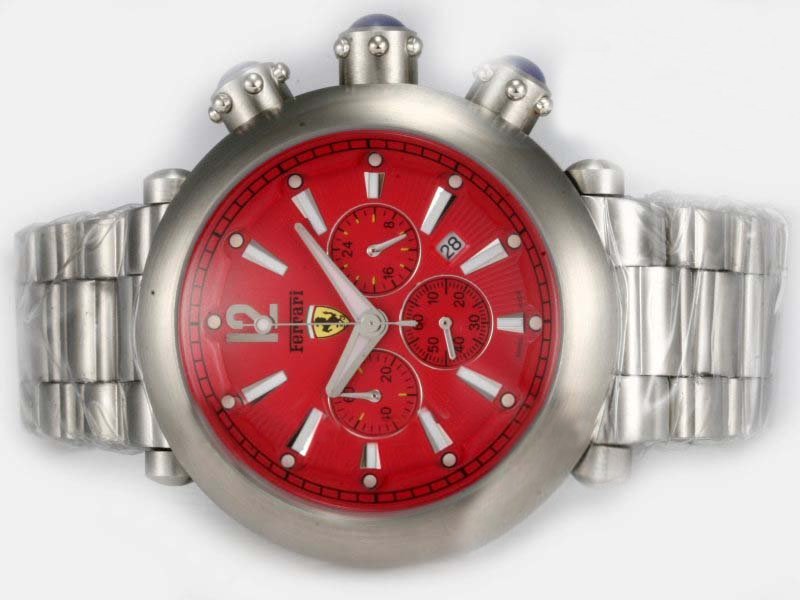 Girard Perregaux Classique Elegance 24990 Quartz Chronograph Red Dial Watch watches