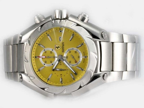 Girard Perregaux Classique Elegance 24990 Quartz Chronograph Yellow Dial Watch watches