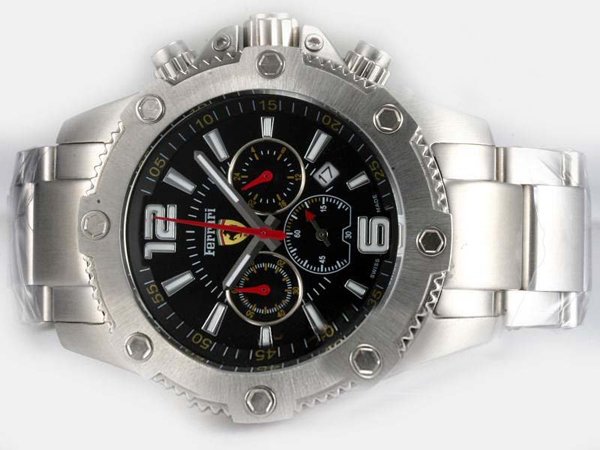 Girard Perregaux Classique Elegance 24990 Silver Stainless Steel Strap Black Dial 44mm Watch watches