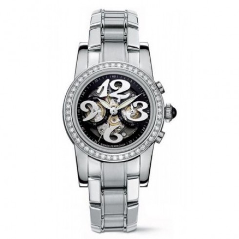 Girard Perregaux Lady Chronograph Black Dial Stainless Steel Ladies Watch 80440D11A611-11A watches
