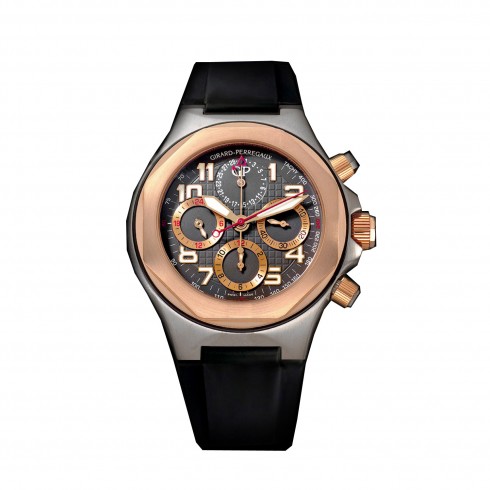 Girard Perregaux Laureato Chronograph Automatic Anthracite Dial Black Rubber Men's Watch 80180-26-212-FK6A watches