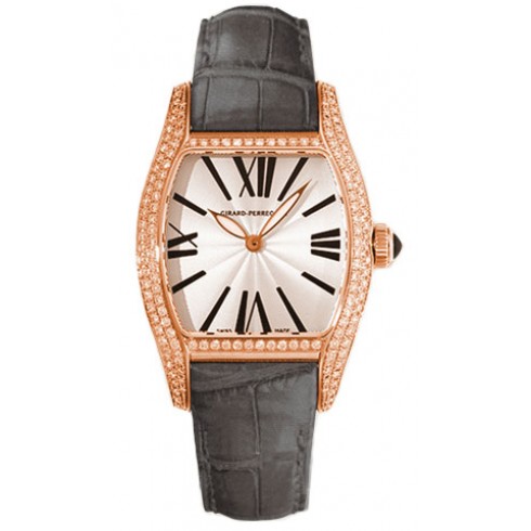 Girard Perregaux Richeville Silver Dial 18K Pink Gold Diamond Ladies Watch 02656D0Q52-143 watches