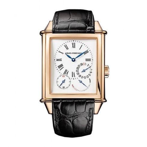 Girard Perregaux Vintage 1945 Automatic Beige Enamel Dial 18kt Rose Gold Brown Leather Men's Watch 25845-52-741-BA6A watches