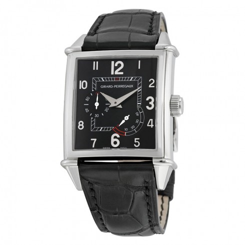 Girard Perregaux Vintage 1945 Automatic Black Dial Black Leather Men's Watch 25850-11-613BA6A watches
