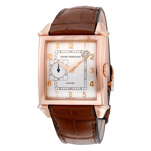 Girard Perregaux Vintage 1945 Automatic Silver Dial 18kt Pink Gold Men's Watch 25835-52-111-BACA watches