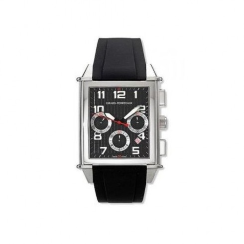 Girard Perregaux Vintage 1945 Chronograph Automatic Black Dia Black Rubber Men's Watch 25840-11-611-FK6A watches