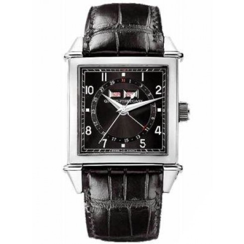 Girard Perregaux Vintage 1945 Triple Calendar Black Dial Automatic Leather Men's Watch 25810-11-651-BA6A watches