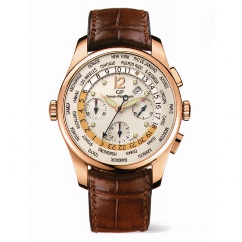 Girard Perregaux WW.TC Silver Dial 18K Rose Gold Automatic Men's Watch 49805-52-151-BACA watches