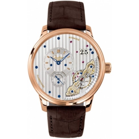 Glashutte PanoMaticinverse Automatic Silver Dial Brown Alligator Leather Men's Watch 1-91-02-01-05-30 watches