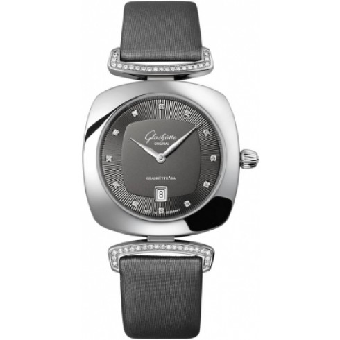 Glashutte Pavonina Gray Dial Satin Diamond Ladies Watch 1-03-01-06-12-02 watches