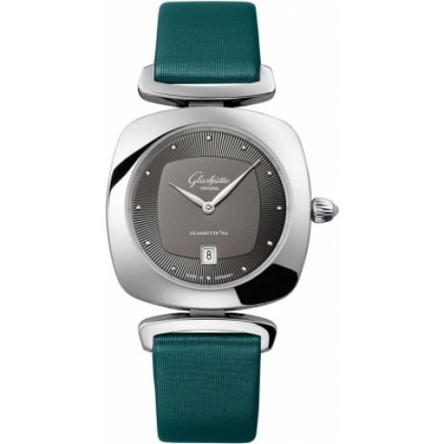 Glashutte Povonina Gray Dial Green Satin Ladies Watch 1-03-01-14-02-04 watches