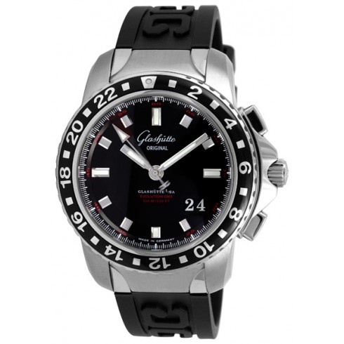 Glashutte Sport Evolution GMT Men's Watch 39-55-43-03-04 watches