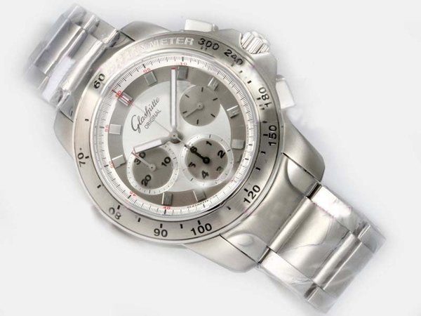 Glashutte Sport Evolution Impact Chronograph 39-31-73-73-14 Round Automatic White Dial Watch watches