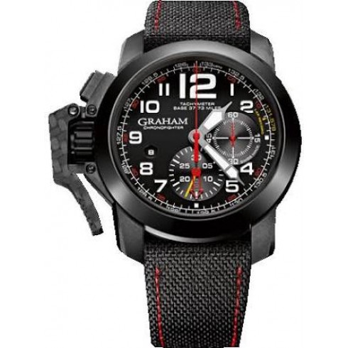 Graham Chronofighter Oversize Superlight Isle of Man Chronograph Black Dial Black Techno Fabric Men's Watch 2CCBKB07AT19N watches