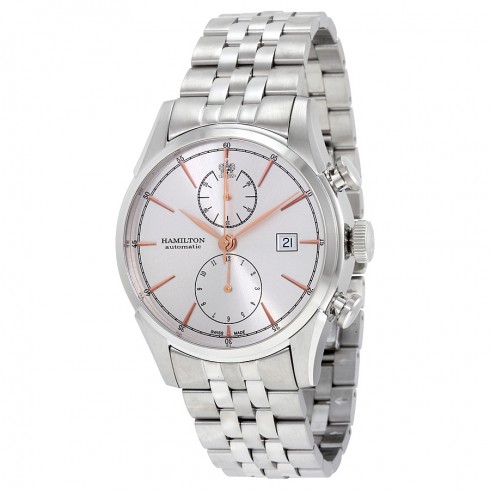 Hamilton American Classic Spirit Liberty Chronograph Silver Dial Stainless Steel Men's Watch H32416181 watches