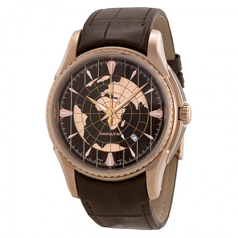 Hamilton Aquariva GMT Brown Dial Brown Leather Men's Watch H34645591 watches