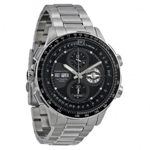 Hamilton Aviation Khaki X-Wind Black Dial Stainless Steel Men's Watch H77766131 watches