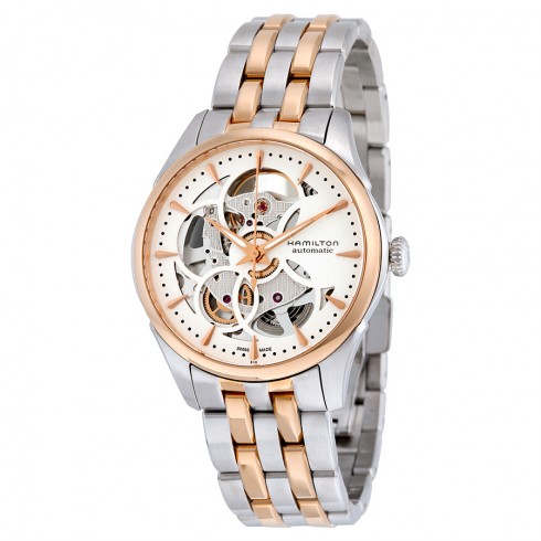 Hamilton Jazzmaster Automatic Skeleton Dial Two-tone Ladies Watch H32425251 watches