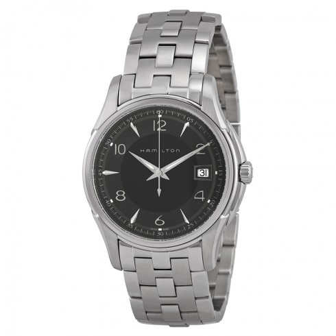 Hamilton Jazzmaster Quartz Black Dial Metal Bracelet Men's Watch H32411135 watches