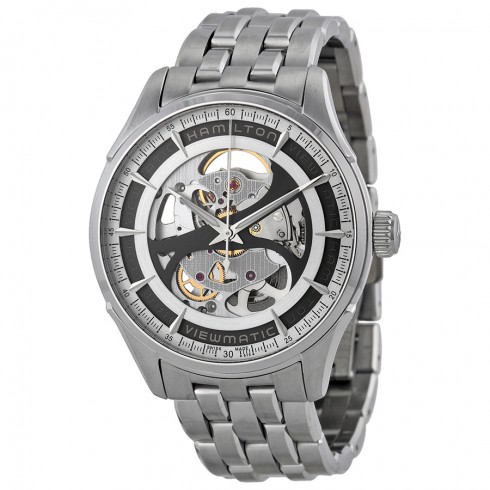Hamilton Jazzmaster Viewmatic Grey Skeleton Dial Stainless Steel Men's Watch H42555151 watches