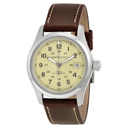 Hamilton Khaki Field Beige Dial GMT Automatic Men's Watch H70455523 watches