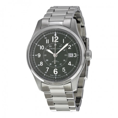 Hamilton Khaki Field Grey Dial Stainless Steel Men's Watch H70595163 watches