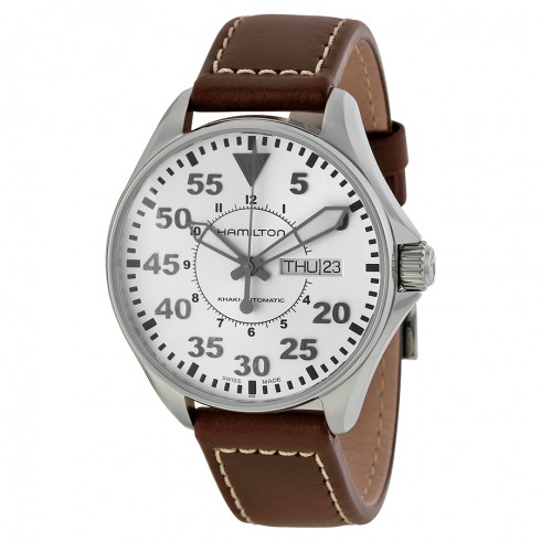 Hamilton Khaki King Pilot Silver Dial Automatic Men's Watch H64425555 watches