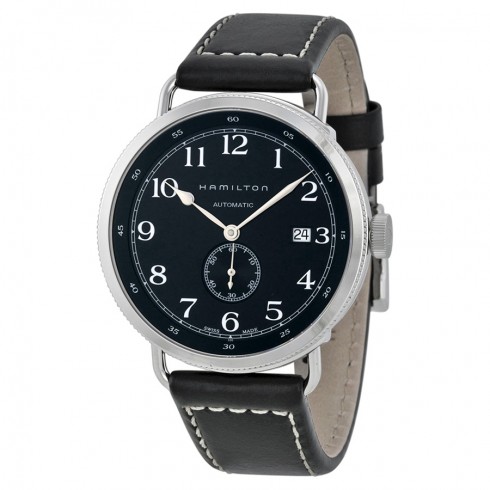 Hamilton Khaki Navy Pioneer Automatic Black Dial Black Leather Men's Watch H78415733 watches