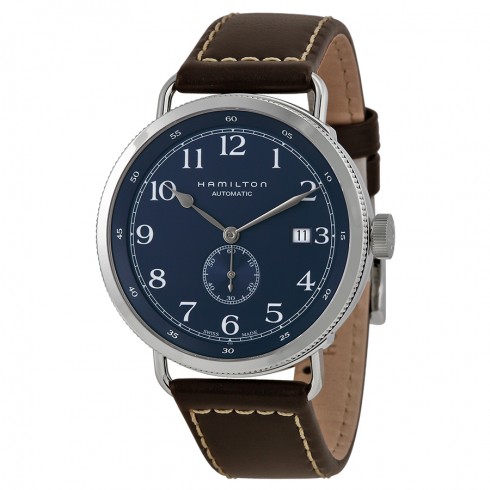Hamilton Khaki Navy Pioneer Automatic Navy Dial Brown Leather Men's Watch H78455543 watches