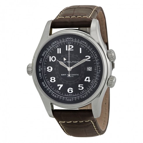 Hamilton Khaki Navy UTC Black Dial Men's Watch H77505535 watches