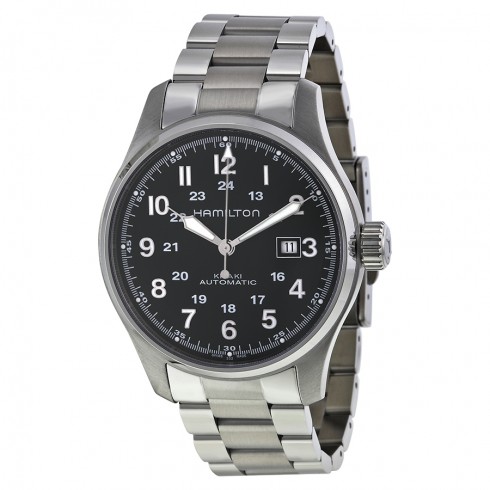 Hamilton Khaki Officer Black Dial Automatic Men's Watch H70625133 watches