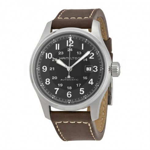 Hamilton Khaki Officers Black Dial Automatic Men's Watch H70625533 watches