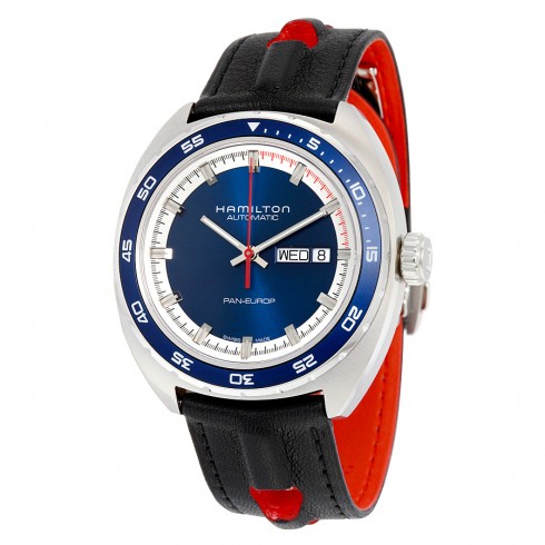 Hamilton Pan Europ Day-Date Navy Blue Dial Automatic Men's Watch H35405741 watches